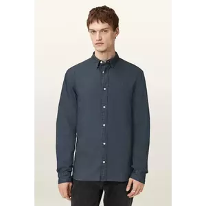 AllSaints cămașă din bumbac HAWTHORNE LS SHIRT culoarea negru, cu guler clasic, slim, M150SB imagine