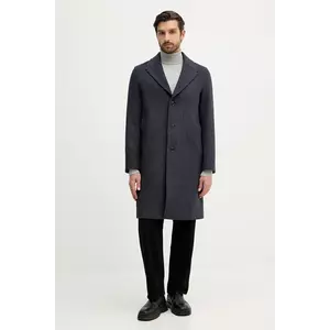 Sisley haină din amestec de lână culoarea bleumarin, 2UHZSN044 imagine