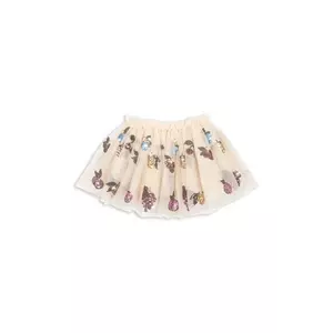 Konges Sløjd fustă fete YVONNE SKIRT culoarea bej, mini, evazați, KS104472 imagine