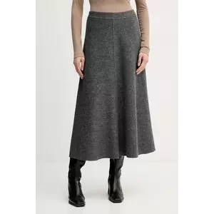Marc O'Polo fustă cu lână culoarea gri, midi, evazați, 510607720127 imagine