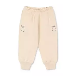 Konges Sløjd pantaloni de trening din bumbac pentru copii LOUPY LOU SWEAT PANTS OCS culoarea bej, melanj, KS104349 imagine