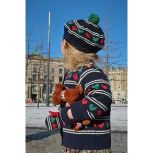 Konges Sløjd cardigan de lână pentru copii BELOU KNIT CARDIGAN culoarea bleumarin, KS104225 imagine