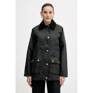 Barbour geaca Modern Beadnell Wax femei, culoarea verde, de tranzitie, LWX1402 imagine