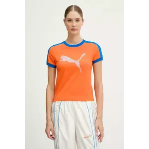 Puma tricou PUMA x FENTY culoarea portocaliu, 636184 imagine