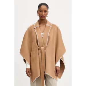 Morgan poncho culoarea maro, light, 5BELCO imagine