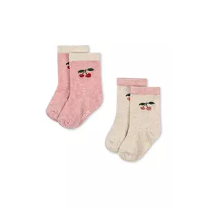 Konges Sløjd șosete copii 2 PACK CHERRY SOCKS 2-pack culoarea roz, KS104167 imagine