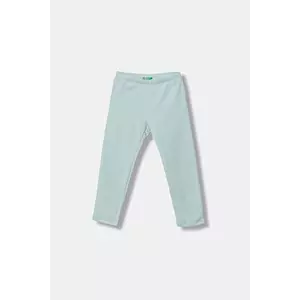 United Colors of Benetton leggins copii culoarea turcoaz, uni, 3K1CGF019 imagine