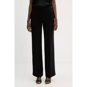 ERMANNO Firenze pantaloni culoarea negru, drept, high waist, 57TP024EV0 imagine