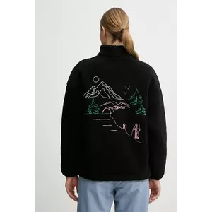 Picture hanorac fleece Nyss Embro culoarea negru, uni, WSW0380 imagine