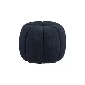 House Nordic scaun de puf Paisley 48 x 38 cm culoarea bleumarin imagine