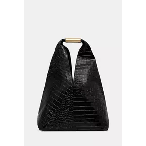 MM6 Maison Margiela poșetă de piele culoarea negru, SB6WD0043.P8650.T8013 imagine