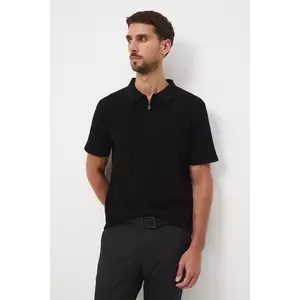 Medicine tricou polo culoarea negru, neted imagine