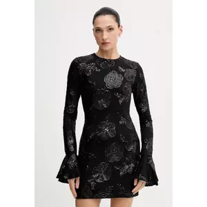 Rotate rochie culoarea negru, mini, mulată, 114928100 imagine