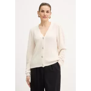Morgan cardigan din amestec de lână culoarea bej, MPLAY imagine