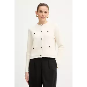 Morgan cardigan din amestec de lână culoarea bej, light, MVIC imagine