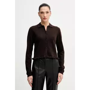 Rotate cardigan din lână culoarea maro, light, 1154642910 imagine