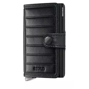 Secrid portofel de piele EMBOSS LINES culoarea negru imagine