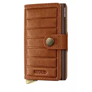 Secrid portofel de piele EMBOSS LINES culoarea maro imagine