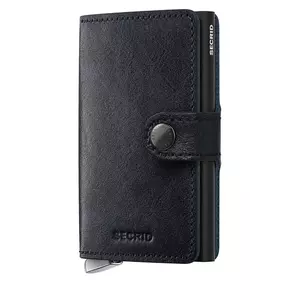 Secrid portofel de piele BASCO culoarea bleumarin imagine