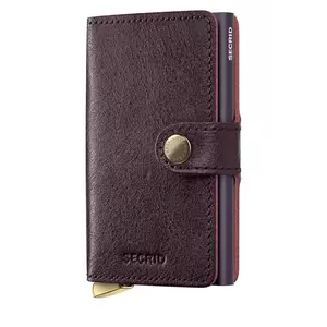 Secrid portofel de piele BASCO culoarea bordo imagine