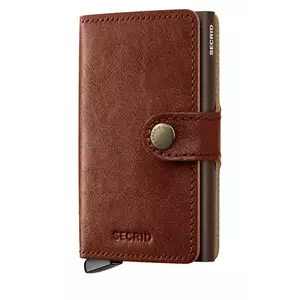 Secrid portofel de piele BASCO culoarea maro imagine