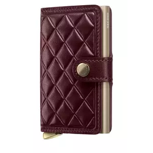 Secrid portofel de piele EMBOSS DIAMOND culoarea bordo imagine