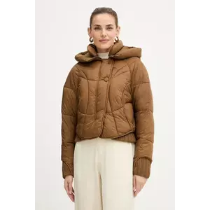 Fracomina geacă culoarea maro, de iarnă, oversize, FJ25WC3002O42301 imagine