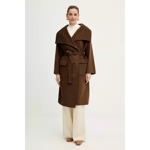 MAX&Co. palton de lână culoarea maro, 2526016014200 imagine