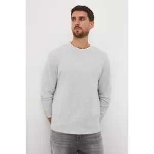 Medicine longsleeve din bumbac culoarea gri, melanj imagine