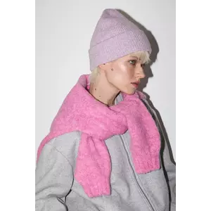 Medicine caciula din amestec de lana culoarea roz imagine