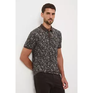 Medicine tricou polo culoarea maro, modelator imagine