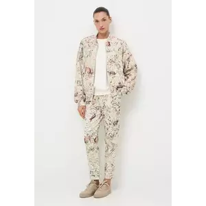 Medicine pantaloni de trening culoarea bej, modelator imagine