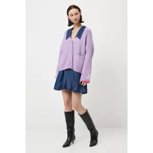 Medicine cardigan culoarea violet imagine