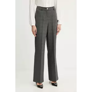 Morgan pantaloni culoarea gri, drept, high waist, PTARY.F imagine
