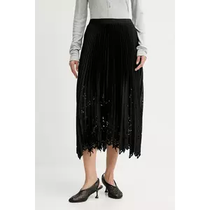 MUNTHE fustă RUSTALI culoarea negru, midi, evazați, 254120725422 imagine