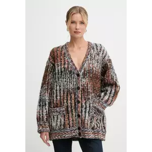 Missoni cardigan din amestec de lână culoarea maro, călduros, DS25WM1N.BC005M imagine