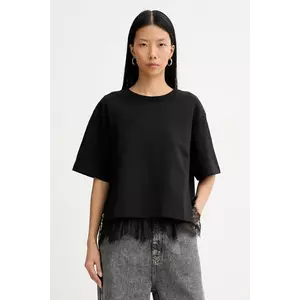 MUNTHE tricou din bumbac RACH culoarea negru, 254101325426 imagine