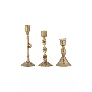 Bloomingville set de sfeșnice Efsa 8 x 5 / 11 x 4, 5 /13 x 5 cm 3-pack culoarea bej imagine