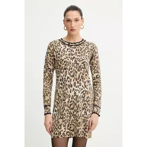 Morgan rochie culoarea bej, mini, drept, RMCALL imagine