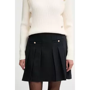 Morgan fustă culoarea bleumarin, mini, evazați, JLOUI.F imagine