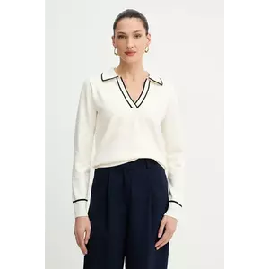 Morgan pulover culoarea bej, MCOLO imagine