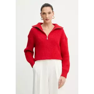 Morgan pulover culoarea roșu, călduros, cu turtleneck, MFLAMI imagine