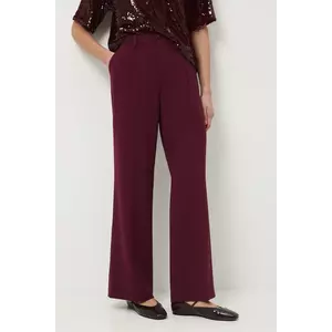 Medicine pantaloni culoarea bordo, lat, medium waist imagine