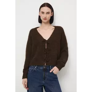 Medicine cardigan culoarea maro, călduros imagine