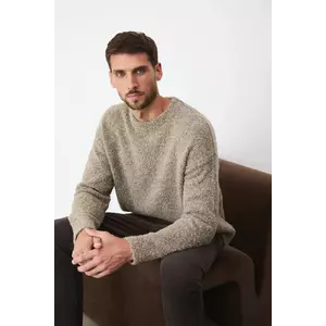 Medicine pulover culoarea maro, călduros imagine