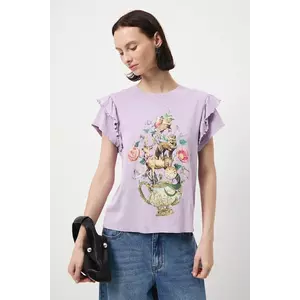 Medicine tricou din bumbac culoarea violet imagine