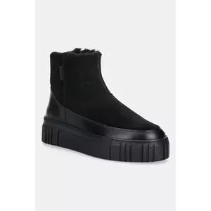 Gant bocanci de piele Snowmont culoarea negru, 31543097 imagine