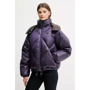 Lacoste geacă de puf culoarea violet, de iarna, oversize, BF5326 imagine
