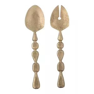 Bloomingville linguri de salată Edi 26, 5 x 6 cm culoarea galben imagine