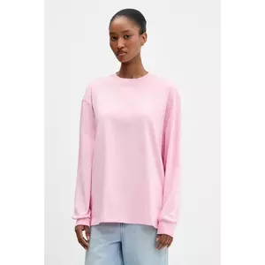 adidas longsleeve din bumbac culoarea roz, KT3272 imagine